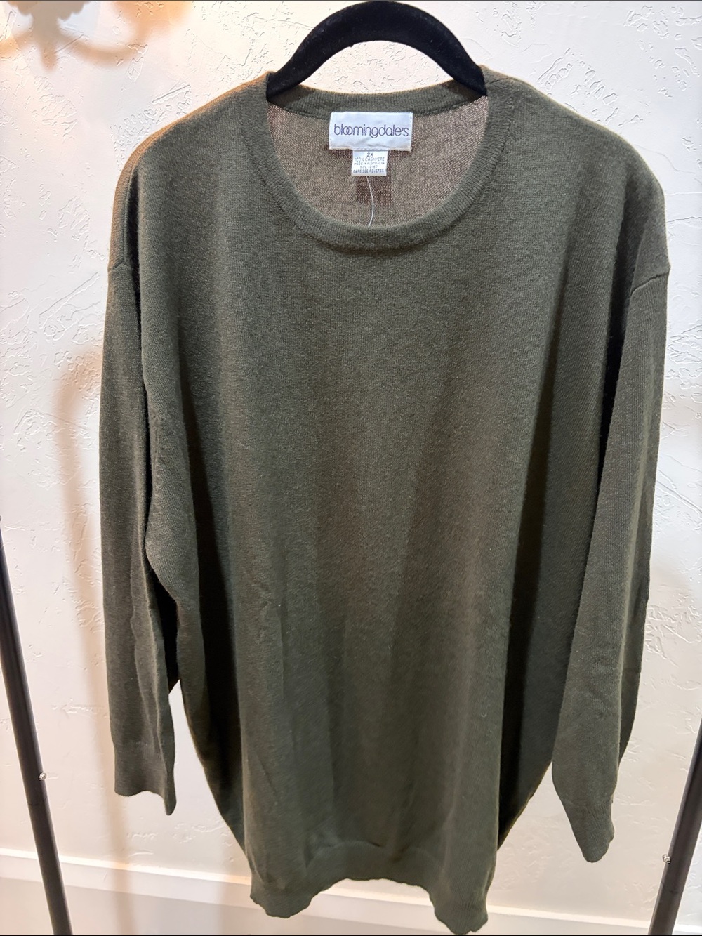 Bloomingdale's Dark Olive Cashmere Sweater women’s 2X